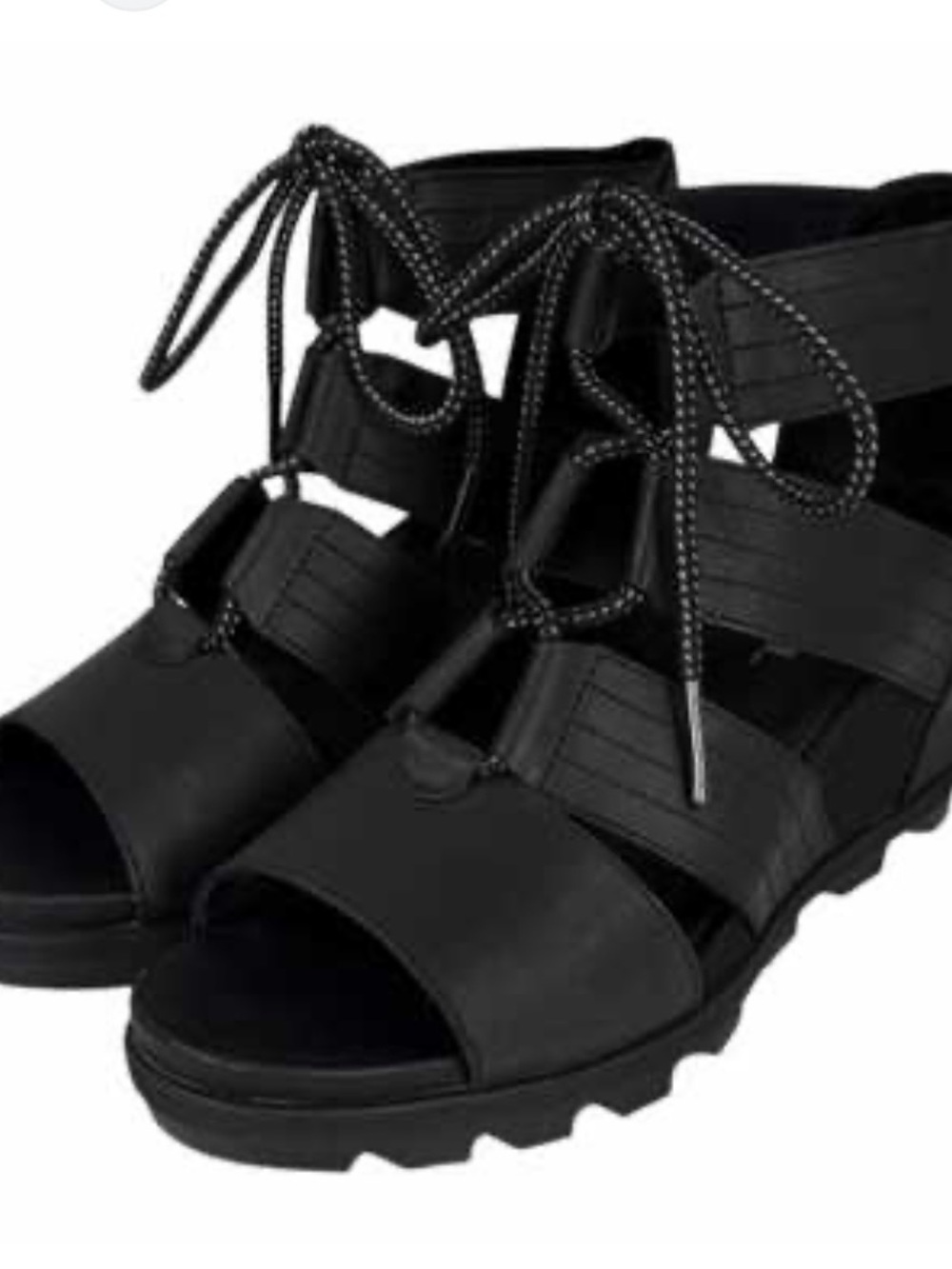 Sorel Black Lace-Up Gladiator Sandals, used in perfect condition.